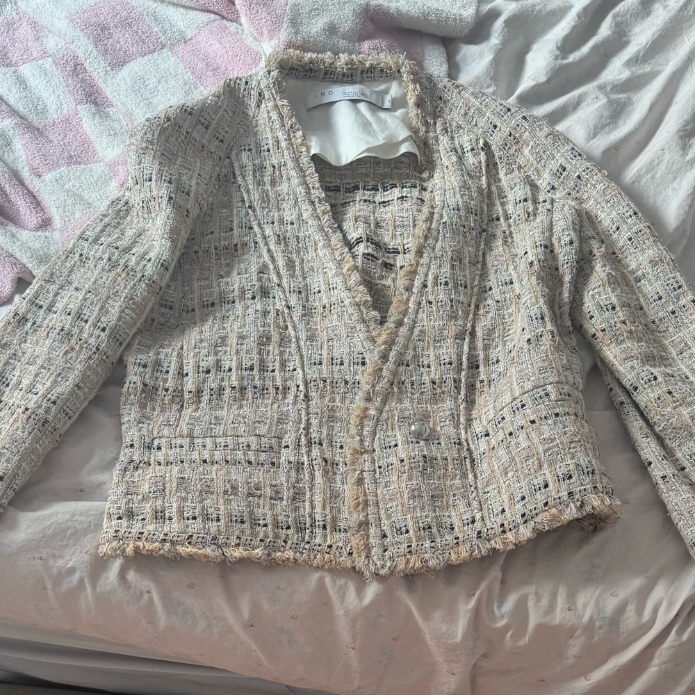 Chic Tweed Jacket - Beige